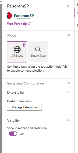 Manage Extensions button